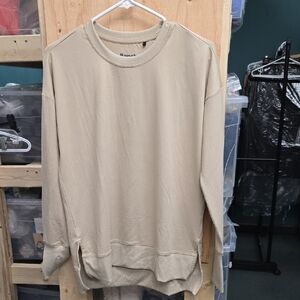 Bench Size S Beige Crew Neck Longsleeve Lightweight Sweatshirt